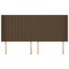 vidaXL Kopfteil mit Ohren Dunkelbraun 183x16x118/128 cm Stoff