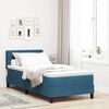 vidaXL Boxspringbett mit Matratze Dunkelblau 100 x 200 cm Samt