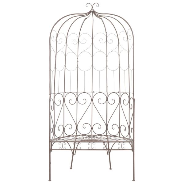 vidaXL Gartenbank 95 cm Eisen Antik Braun