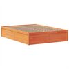 vidaXL Massivholzbett ohne Matratze Wachsbraun 150x200 cm Kiefernholz