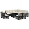 vidaXL Gartensofa-set 12 stk. Schwarz und Cremewei&szlig; 100 x 55 x 73 cm
