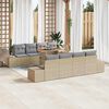 vidaXL Garten Essgruppe mit Kissen 9 pcs Beige und Grau