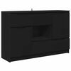 vidaXL Sideboard mit Schubladen Schwarz 100 x 30 x 65,6 Holzwerkstoff