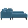 vidaXL Sofa 3 pcs Blau 250 x 188 x 76 cm Samt