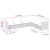 vidaXL 6-tlg. Garten-Sofagarnitur mit Kissen Grau Poly Rattan