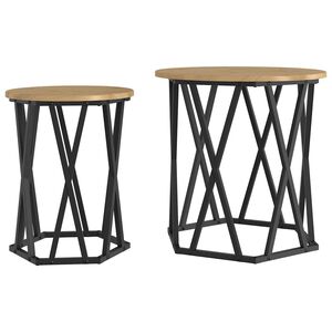 vidaXL Couchtisch 2 pcs Artisan-Eiche 50 x 50 x 50 cm