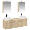 vidaXL Badezimmerschrank-Set 5 pcs Sonoma-Eiche 50 x 14,5 x 70 cm