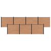 vidaXL Zaunelement 7 Stk. 1188 x 146 cm WPC und Aluminium Braun