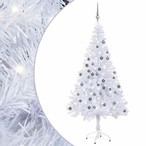 vidaXL K&uuml;nstlicher Weihnachtsbaum Beleuchtung Kugeln 120cm 230 Zweige