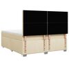 vidaXL Boxspringbett mit Matratze Creme 200x200 cm Stoff