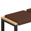 vidaXL Bankkissen 2 pcs Kunstleder Braun Tiefe 35 cm