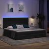vidaXL Bett mit Stauraum und LED mit LED Dunkelgrau 200 x 200 cm Samt