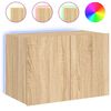 vidaXL TV-Wandschrank mit LED-Leuchten Sonoma-Eiche 60x35x41 cm