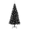 vidaXL Weihnachtsbaum mit 300 LEDs mit St&auml;nder Schwarz 210 cm PVC