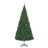 vidaXL K&uuml;nstlicher Weihnachtsbaum Beleuchtung & Kugeln 500 cm Gr&uuml;n
