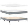 vidaXL Boxspringbett mit Matratze Hellgrau 200 x 180 cm Stoff