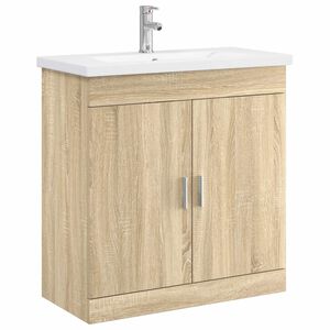 vidaXL Badezimmerm&ouml;bel-Set Sonoma-Eiche 81 x 40 x 84,5 cm