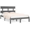 vidaXL Massivholzbett Grau 200x200 cm