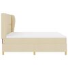 vidaXL Boxspringbett mit Matratze Creme 200 x 180 cm Stoff