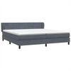 vidaXL Boxspringbett mit Matratzen Dunkelgrau 200x210 cm Samt