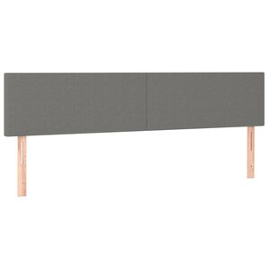 vidaXL Kopfteile Dunkelgrau 200x5x78/88 cm Stoff