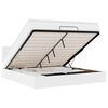 vidaXL Ottoman-Bett mit Matratzen & LEDs Reinwei&szlig; 160x200cm Kunstleder