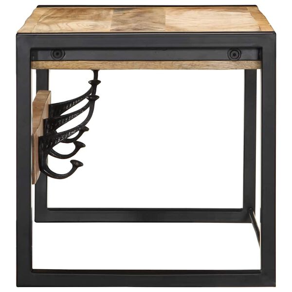 vidaXL Garderobe 80x35x35 cm Raues Massivholz Mango