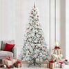 vidaXL K&uuml;nstlicher klappbarer Weihnachtsbaum Wei&szlig; 240 cm PE und PVC