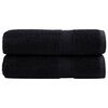 vidaXL Premium-Handt&uuml;cher SOLUND 2 Stk. Schwarz 50x100 cm 600 g/m&sup2;