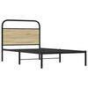 vidaXL Bettgestell ohne Matratze 90x200 cm Sonoma-Eiche Holzwerkstoff