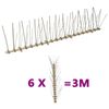 vidaXL 6-tlg. Vogelabwehr-Spikes-Set 3 m Kunststoff 5-reihig