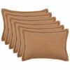 vidaXL Kissenbezug 6 pcs HOUTEN Beige 30 x 50 cm Boucl&eacute;