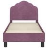 vidaXL Kinderbettgestell mit Kopfteil Lila 70 x 140 cm Samt