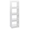 vidaXL B&uuml;cherregal/Raumteiler Hochglanz-Wei&szlig; 40x30x135 cm