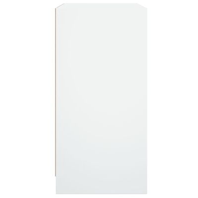 vidaXL Beistellschrank mit Glastüren Weiß 68x37x75,5 cm