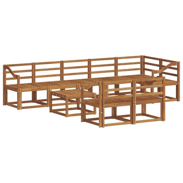 vidaXL Outdoor-Sofagarnitur 9 pcs Natur Massivholz Akazie