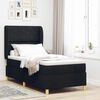 vidaXL Boxspringbett mit Matratze Dunkelgrau 90x190 cm Schwarz