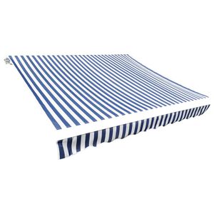 vidaXL Ersatzstoff f&uuml;r Markise Blau und Wei&szlig; 500x300 cm Polyester
