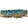 vidaXL 7-tlg. Garten-Lounge-Set mit Kissen Impr&auml;gniertes Kiefernholz