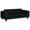 vidaXL Kindersofa mit Hocker Schwarz 100x50x30 cm Samt