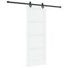 vidaXL Schiebet&uuml;r ORKDAL 78 x 202 cm Holzwerkstoff Wei&szlig; und Schwarz