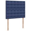 vidaXL Boxspringbett mit Matratze & LED Blau 120x190 cm Stoff