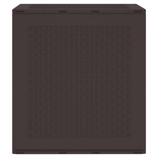 vidaXL Gartenlagerbox mit Speicher Braun 55 x 53 x 57 cm Polypropylen