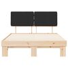 vidaXL Bettgestell mit gepolstertem Kopfteil Schwarz 160 x 200 cm