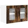 vidaXL Wandglas-Schrank PORTO Ger&auml;ucherte Eiche 60 x 31 x 40 cm