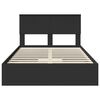 vidaXL Aufbewahrungsbett Schwarz 135 x 190 cm Holzwerkstoff