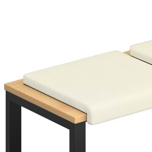 vidaXL Bankkissen 2 stk. Cord Creme Tiefe 35 cm