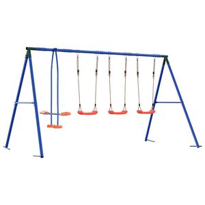 vidaXL Outdoor Schaukelset Mehrfarbig 330 x 185 x 185 cm Stahl und PE