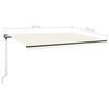 vidaXL Standmarkise Manuell Einziehbar 500x350 cm Creme