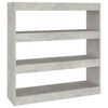 vidaXL B&uuml;cherregal/Raumteiler Betongrau 100x30x103 cm